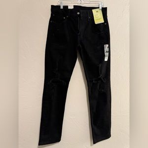 NWT Men's Levi Stauss & CO 511 Black Jeans Slim Stretch Low Waist Size W33 L32